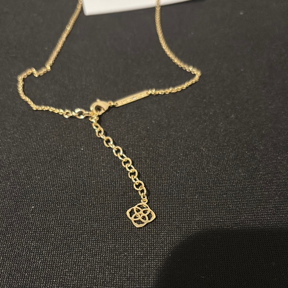 Kendra ScottElisa Gold pendant Necklace Hot Pink New - Picture 6 of 6